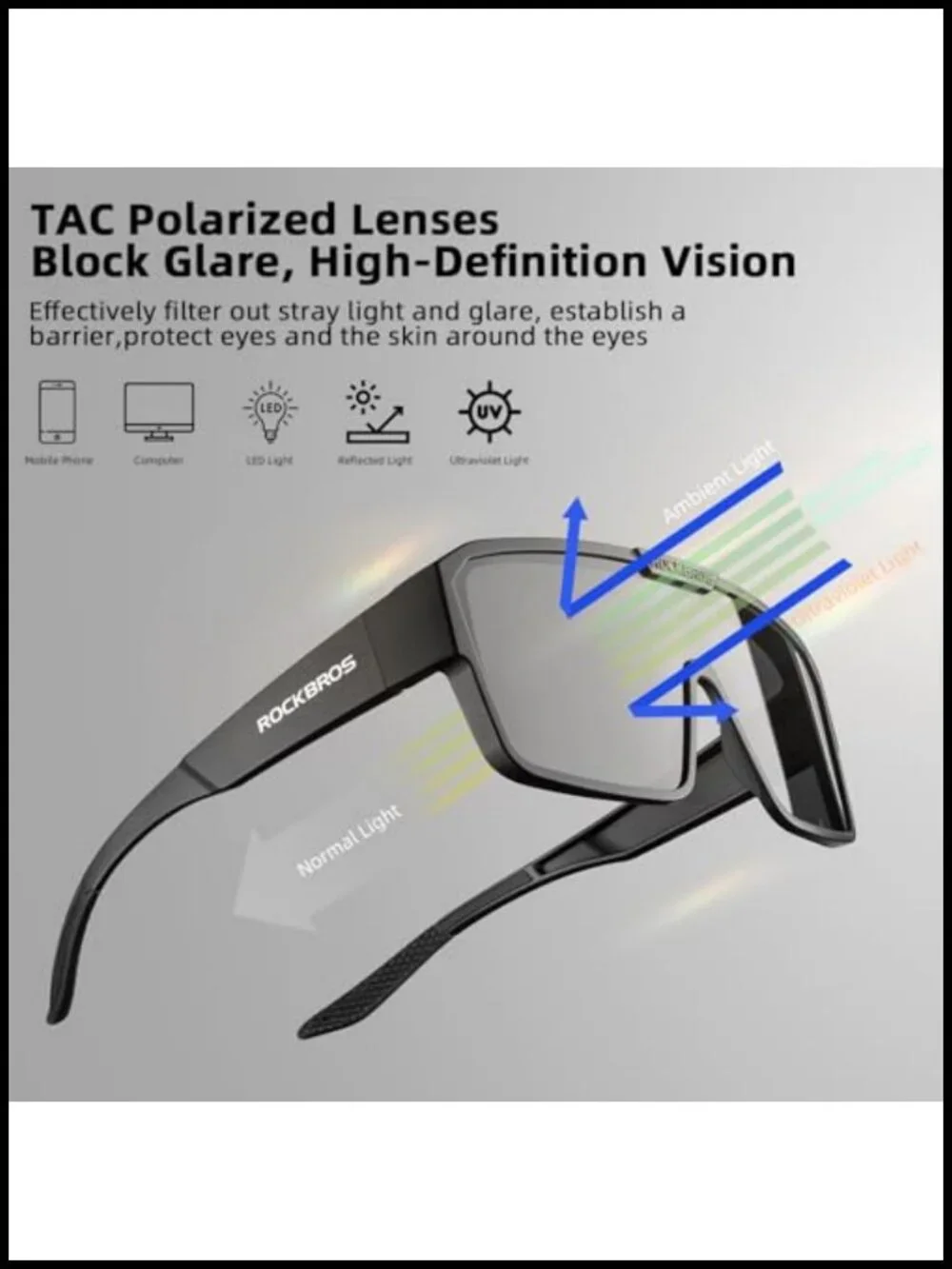 Polarized Over Glasses Sunglasses UV400 Lightweight TAC Lens Cycling